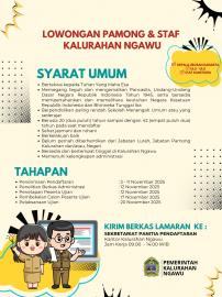 DIBUKA PENDAFTARAN PENGISIAN PAMONG & STAF PAMONG  KALURAHAN NGAWU 